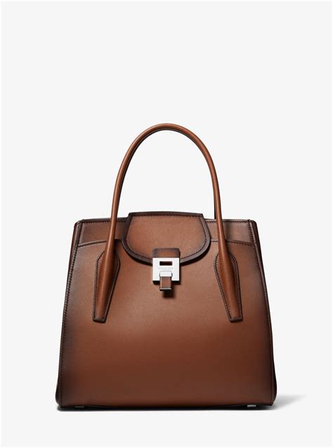 michael kors bancroft satchel bag|bancroft calf leather satchel.